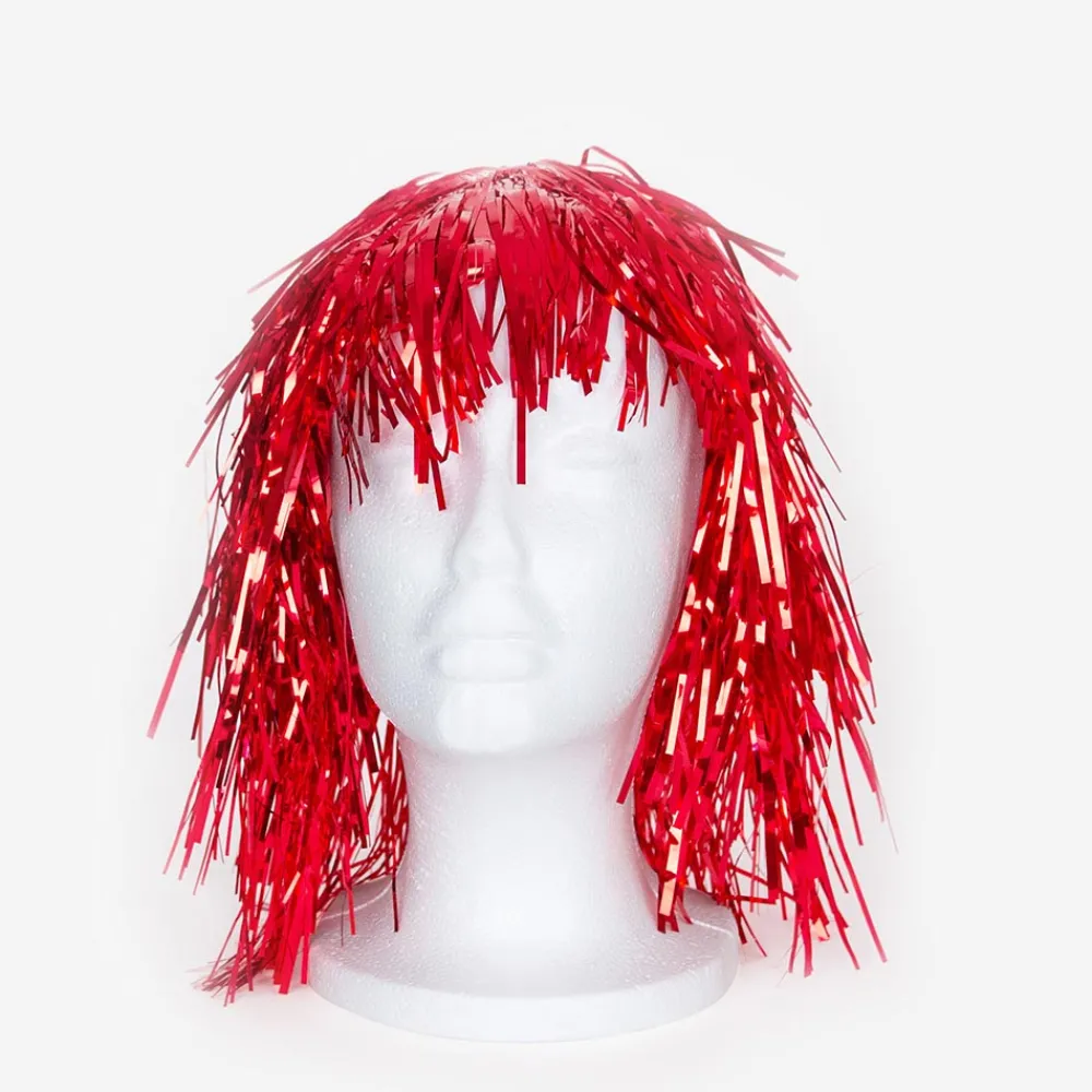 Clearance Petit Clown Red Mylar Wig