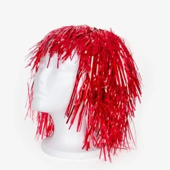Clearance Petit Clown Red Mylar Wig