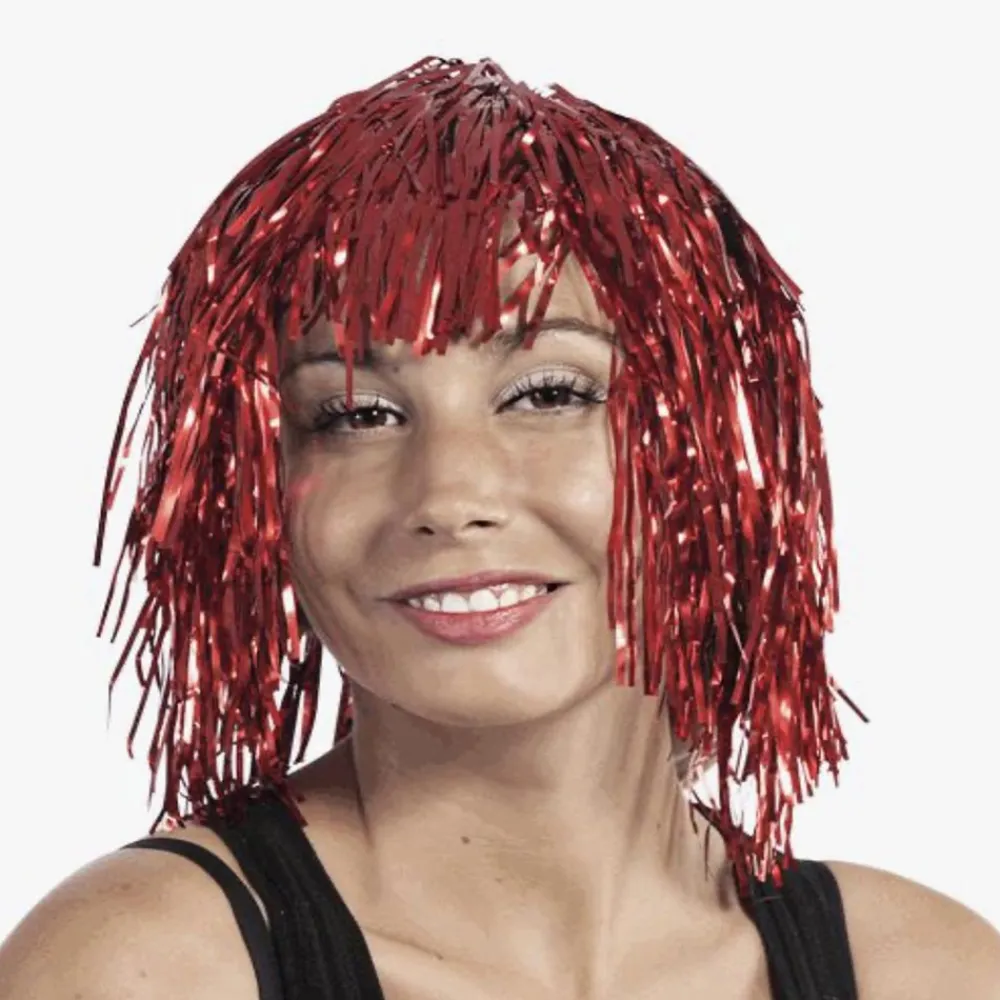 Clearance Petit Clown Red Mylar Wig