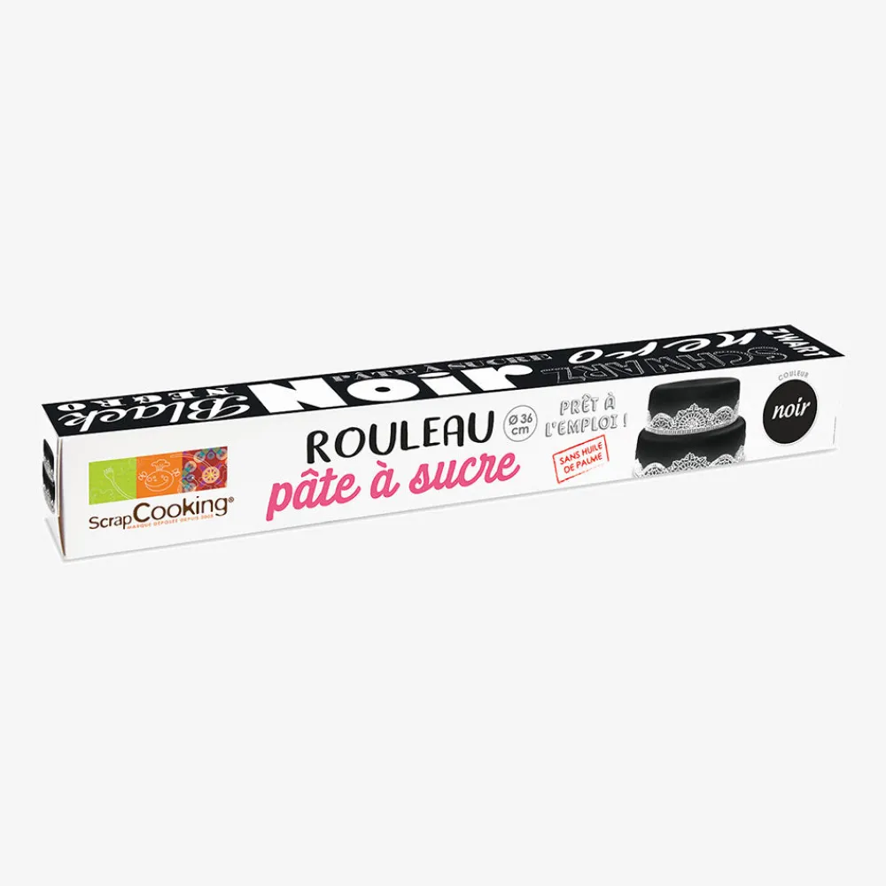 Cheap ScrapCooking Roll Of Black Sugar Paste