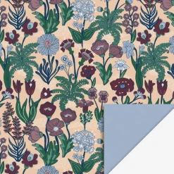 Hot House of Products Roll Of Burgundy Vintage Flower Gift Paper