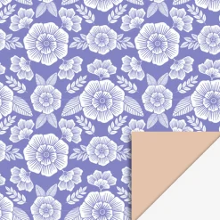 Shop House of Products Roll Of Large Purple Flower Gift Paper