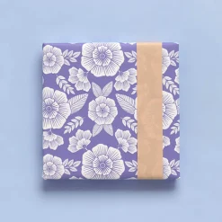 Shop House of Products Roll Of Large Purple Flower Gift Paper