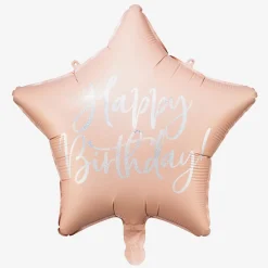 Shop Party Deco Rose Gold Happy Birthday Star Balloon