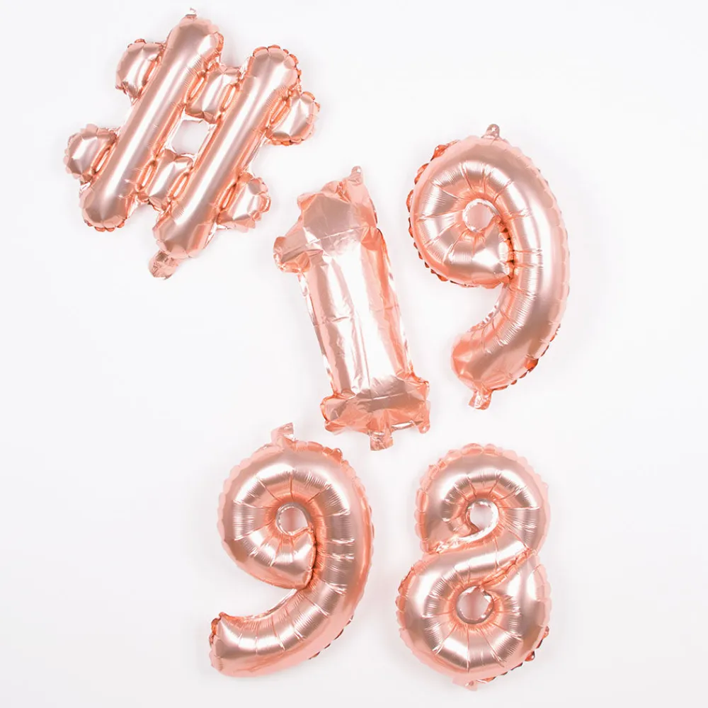 Best Arty Fêtes Factory Rose Gold Number Balloon (Small Size)