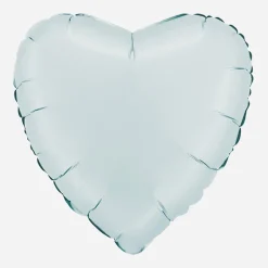 New Grabo Balloons Satin Pastel Blue Heart Balloon