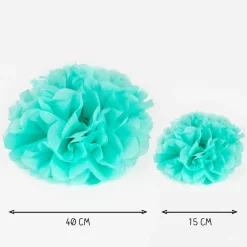 Discount Party Pro Satin Pompom - Aqua
