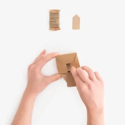 Cheap Party Deco Set Of 10 Gift Boxes - Kraft