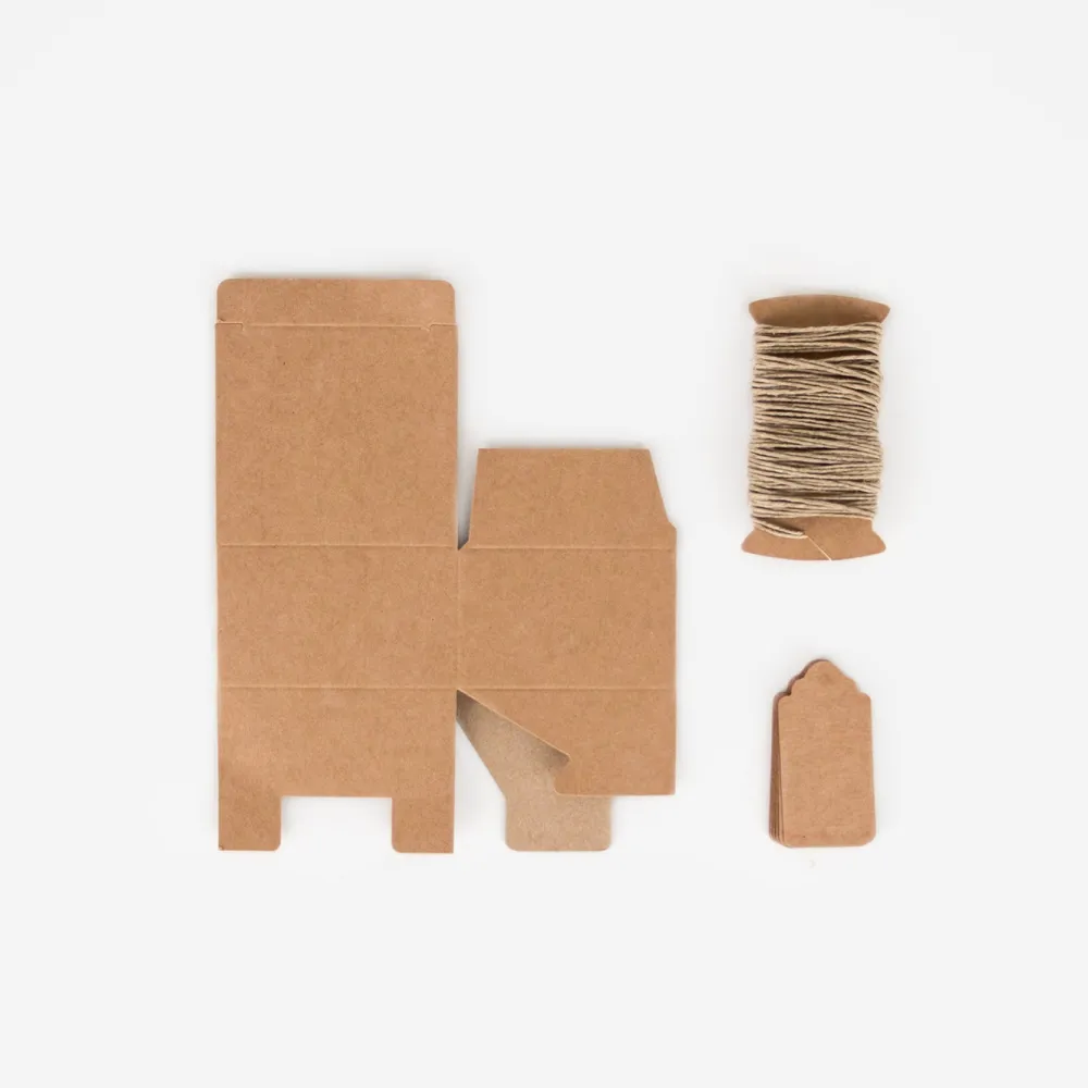 Cheap Party Deco Set Of 10 Gift Boxes - Kraft