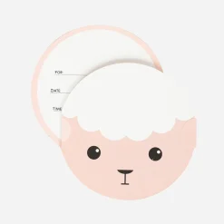 Hot My Little Day Sheep Birthday Invitation Card (8)