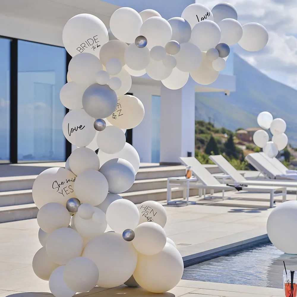Best Ginger Ray Silver Evjf Balloon Arch
