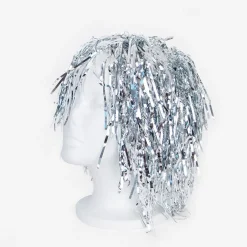 Discount Petit Clown Silver Mylar Wig