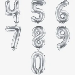 Flash Sale Party Deco Silver Number Balloon (Small Size)