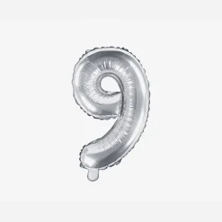 Flash Sale Party Deco Silver Number Balloon (Small Size)