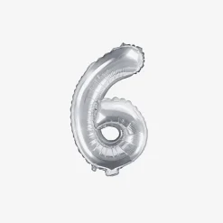 Flash Sale Party Deco Silver Number Balloon (Small Size)
