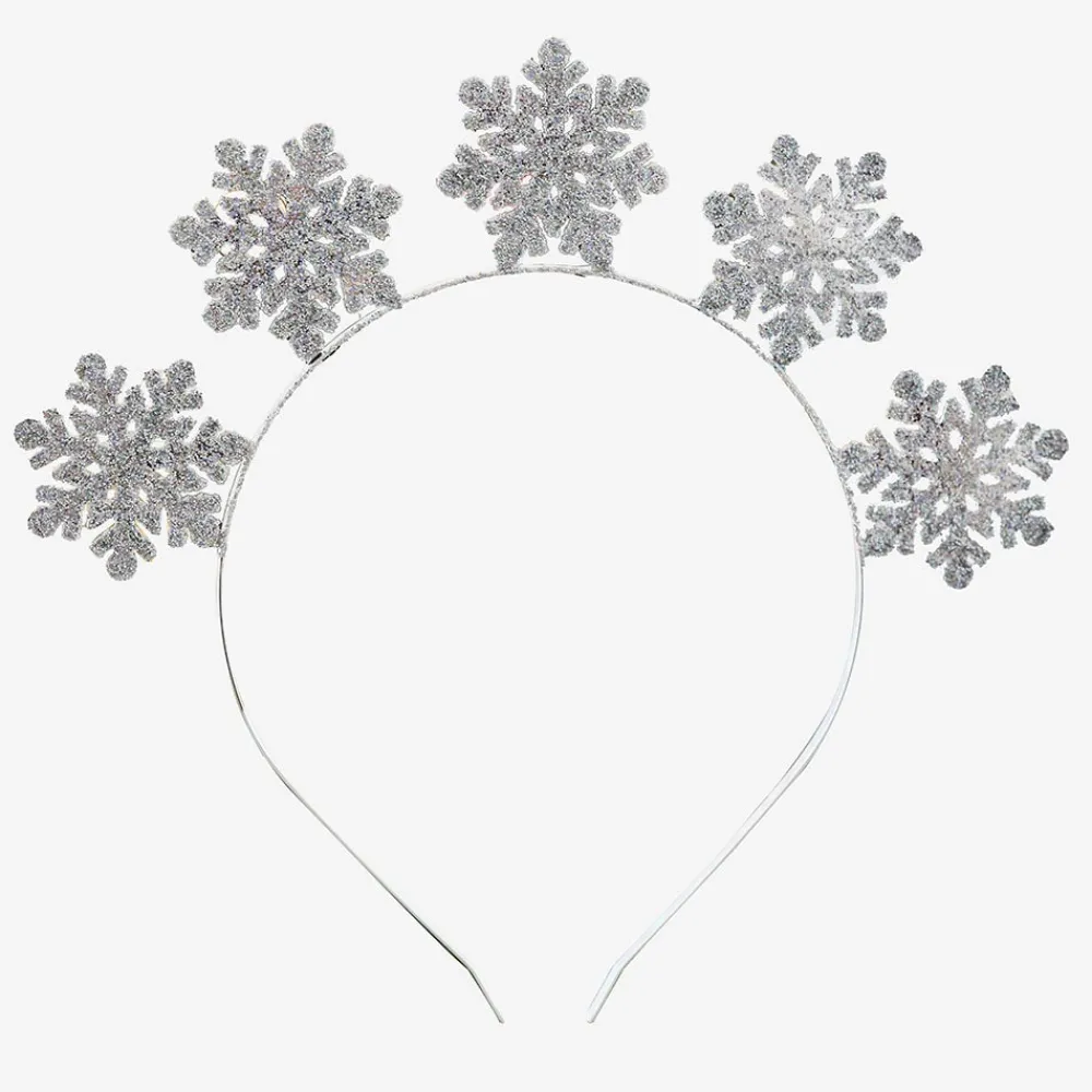 Fashion Ginger Ray Silver Snowflakes Headband