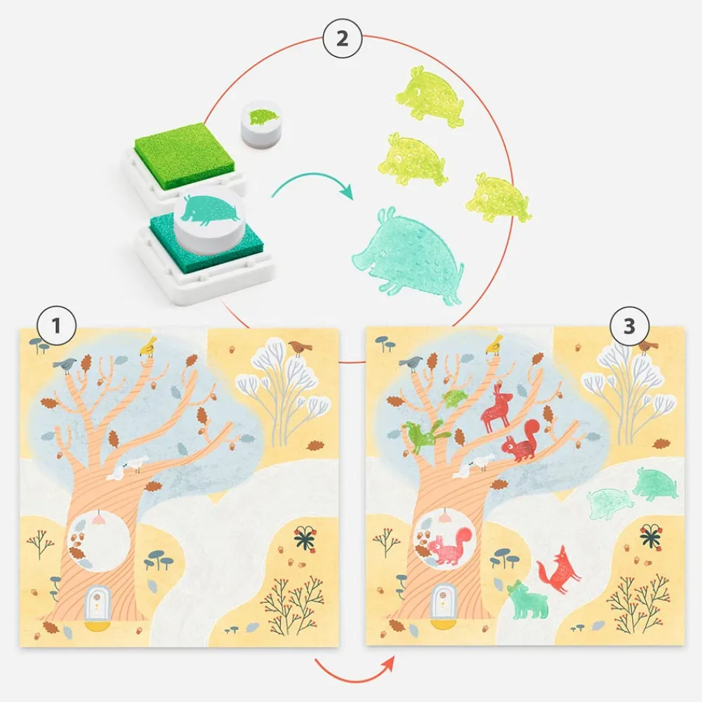 Discount Djeco Stamp Activity: Forest Animals