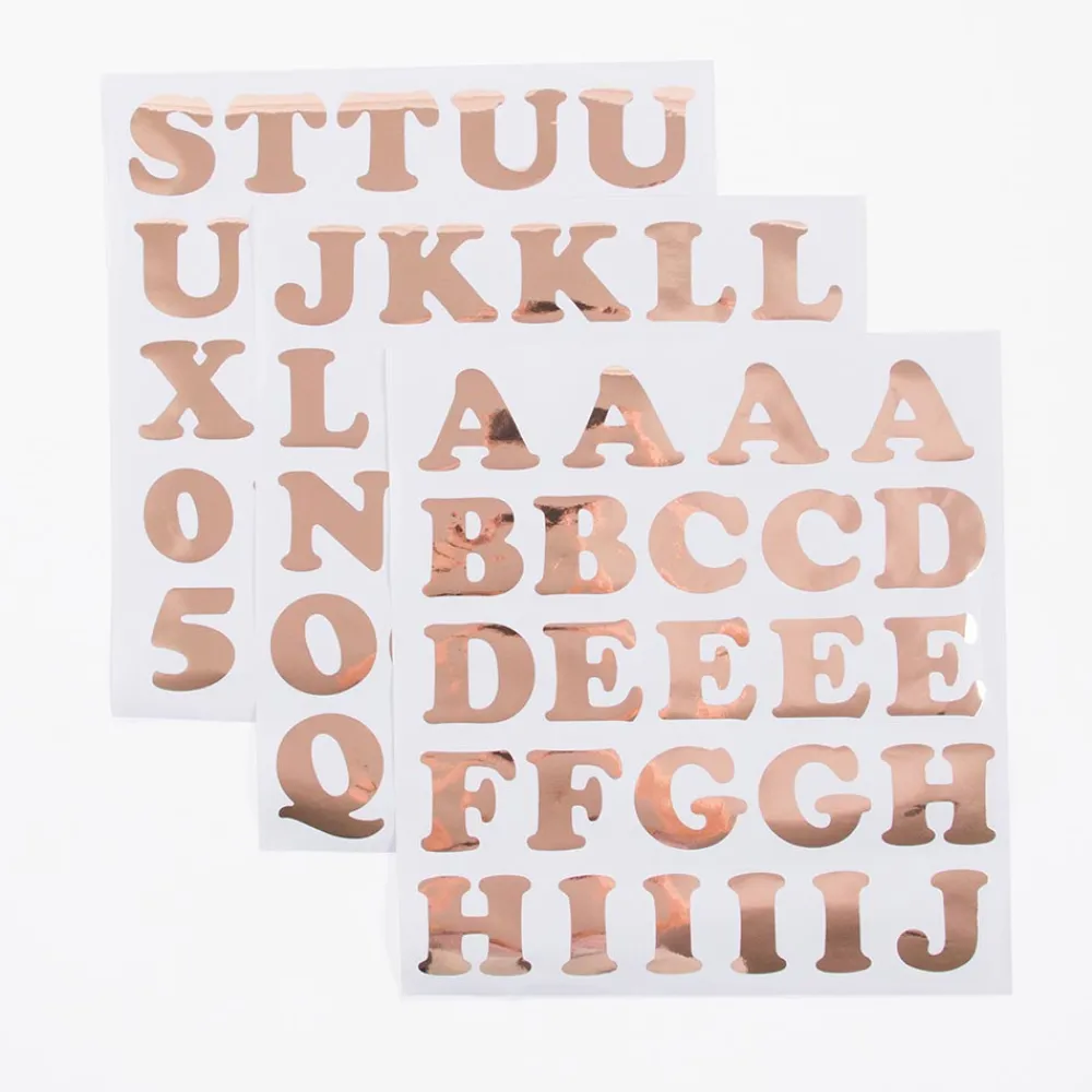 Discount Arty Fêtes Factory Stickers - Golden Rose Alphabet