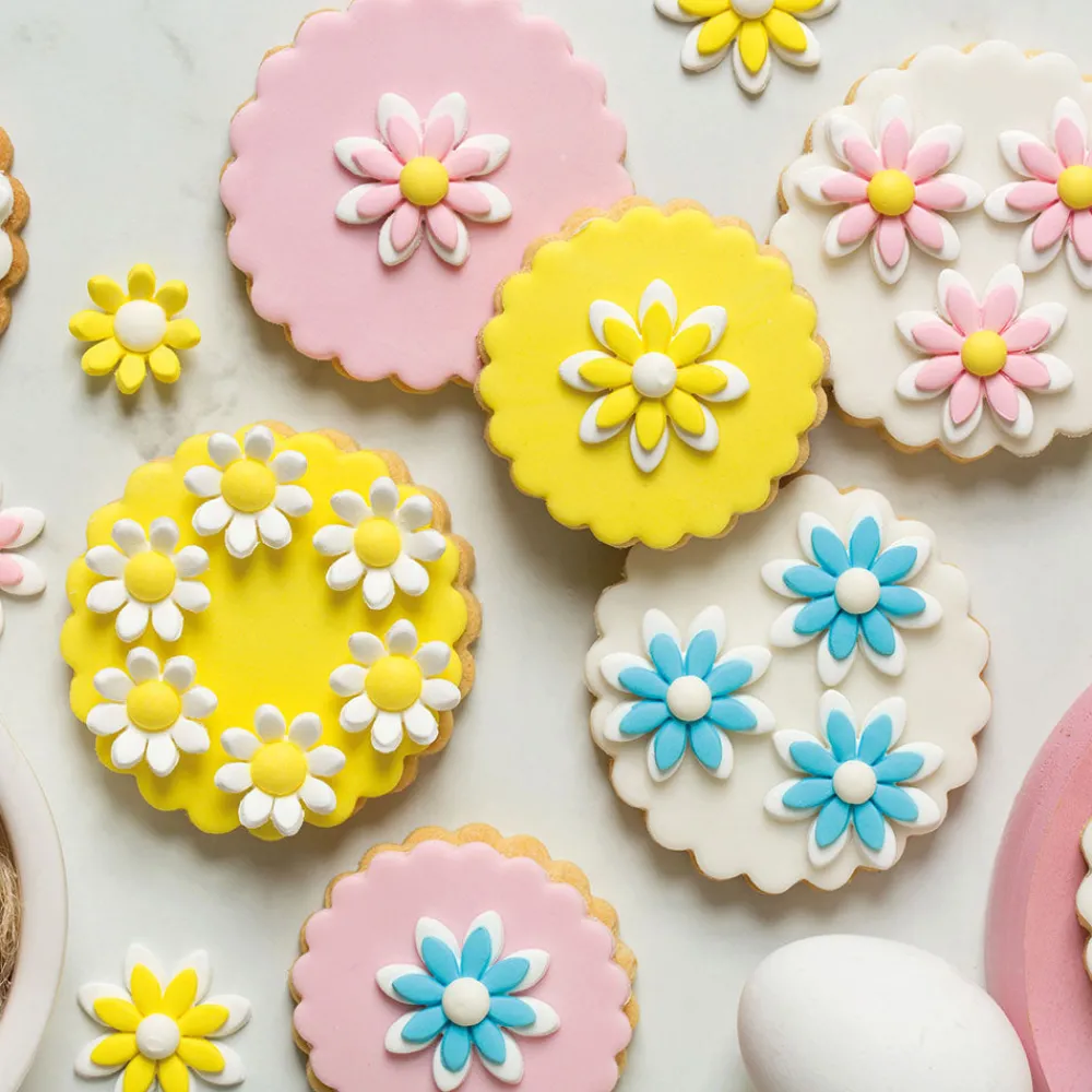 Online Decora Sugar tion Small White And Yellow Flowers