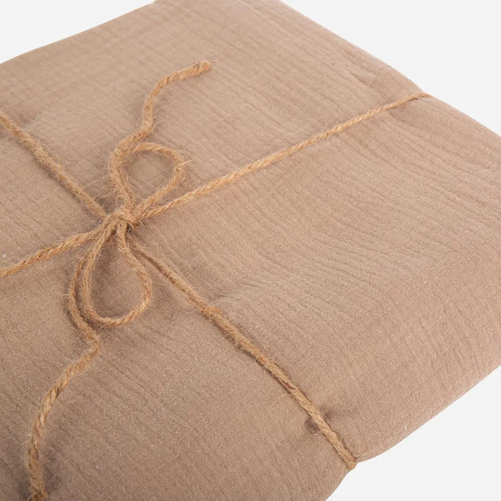 Outlet Arty Fêtes Factory Taupe Cotton Gauze Tablecloth