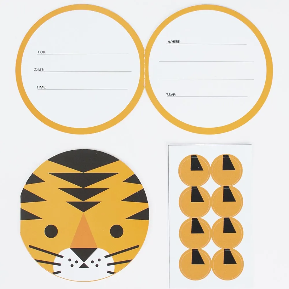 Clearance My Little Day Tiger Birthday Invitation Card (8)