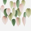 Flash Sale Ginger Ray Wall Decoration Kit: 25 Palm Leaves In Sage And Cream Paper