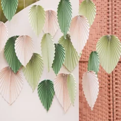 Sale Ginger Ray Wall Decoration Kit: 25 Palm Leaves In Sage And Cream Paper