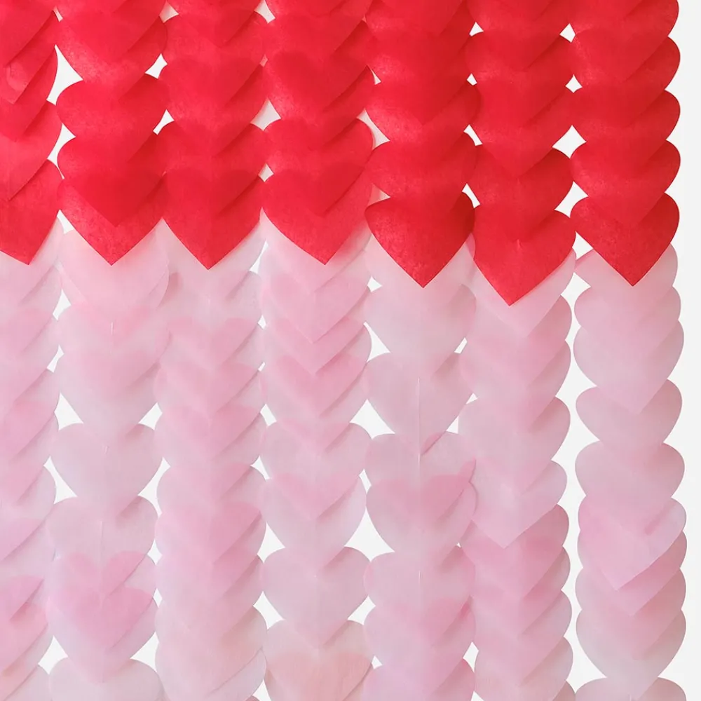 Cheap Ginger Ray Wall Decoration Kit: Curtain Of Pink And Red Hearts