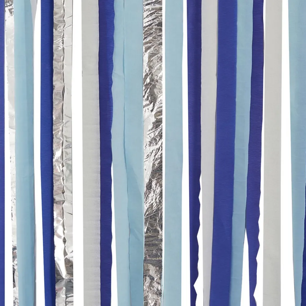 Cheap Ginger Ray Wall Decoration Kit: Rolls Of Blue And Silver Crepe Paper