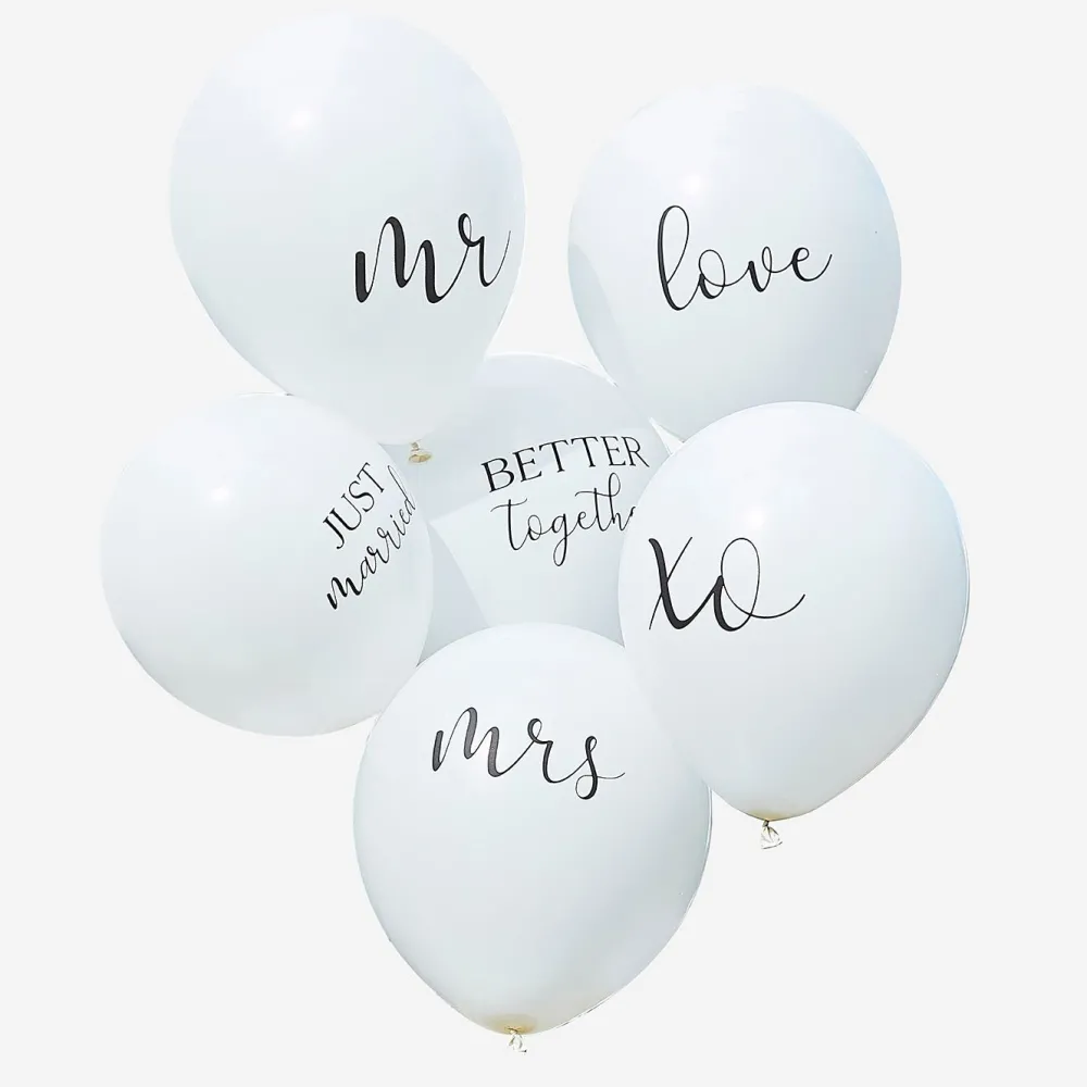 Discount Ginger Ray Wedding - 6 Wedding Balloons