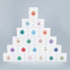 Fashion Rico Design White Advent Calendar With Gold Stars