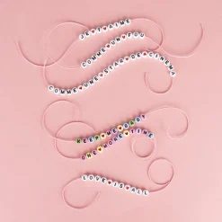 Fashion Graine Créative White Alphabet Beads