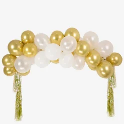 Shop Arty Fêtes Factory White And Gold Balloon Arch