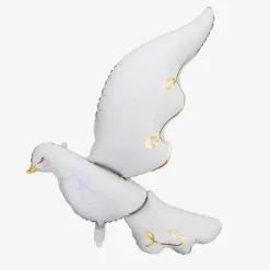 Flash Sale Party Deco White And Gold Dove Balloon