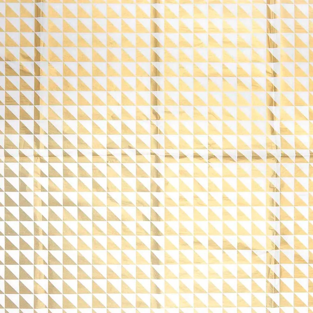 Shop Rico Design White And Gold Triangles Tissue Paper