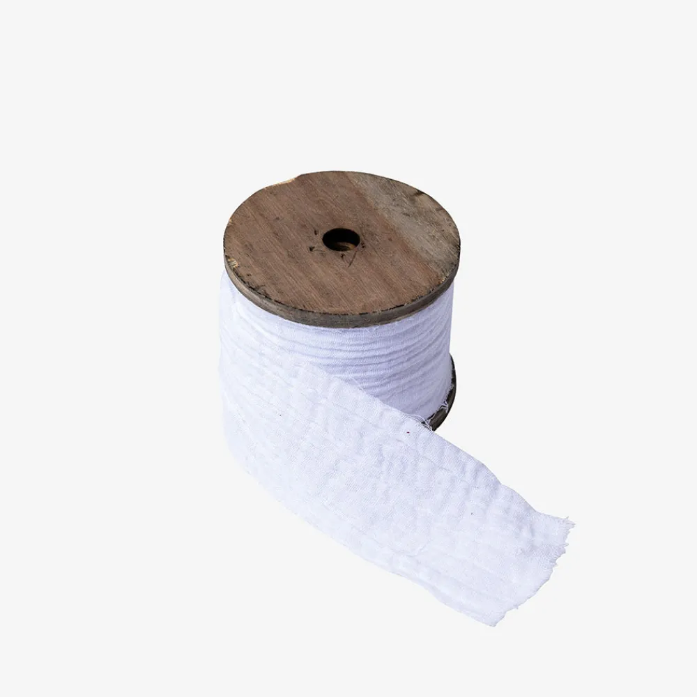 Hot Arty Fêtes Factory White Cotton Gauze Ribbon