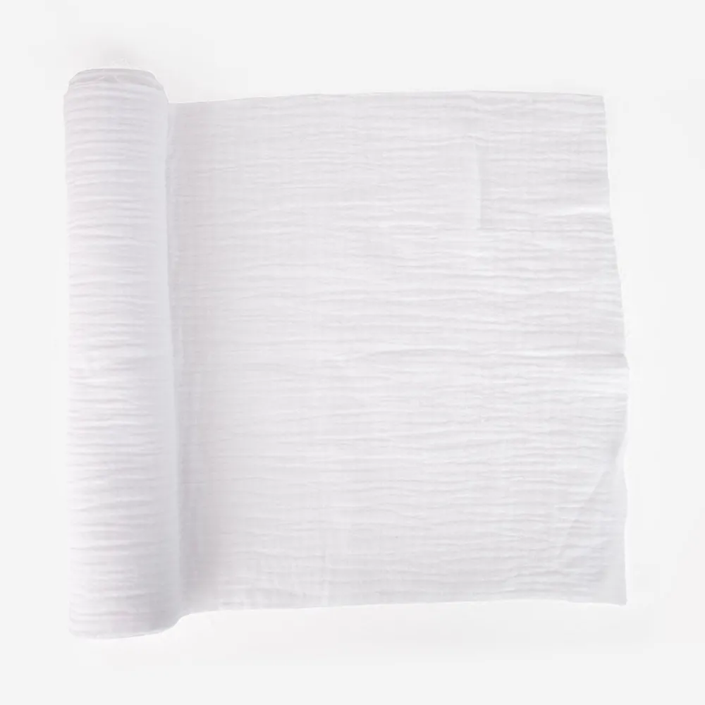 Best Sale Arty Fêtes Factory White Cotton Gauze Table Runner