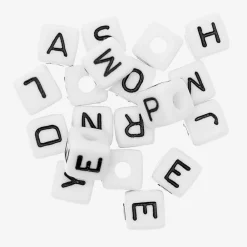 Discount Rico Design White Smile Square Beads